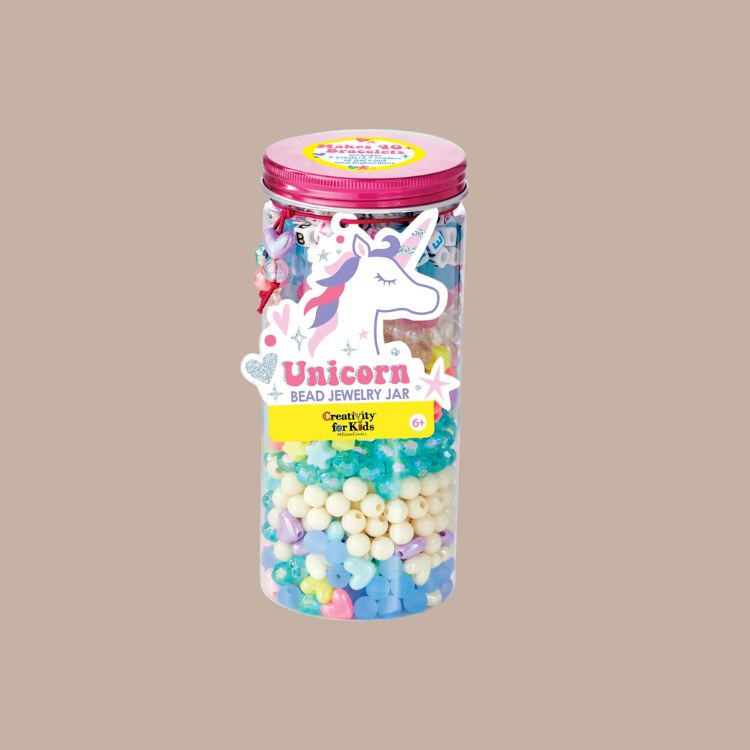 Bead Jewelry Jars - KIDS ACTIVITY SET-Box Builder Item-Faber-Castell-Unicorn-KINSHIP GIFT