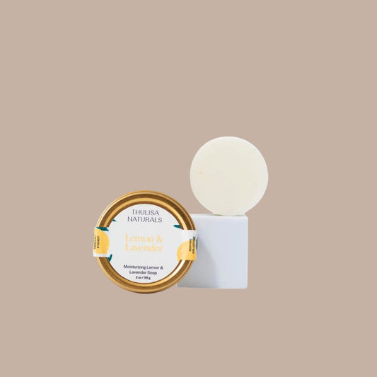 Lemon Lavender Shea Butter Hand and Body Travel Soap-Box Builder Item-Thulisa Naturals-KINSHIP GIFT