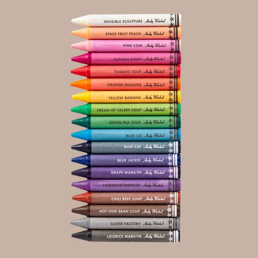 Andy Warhol Soup Can Crayons + Sharpener