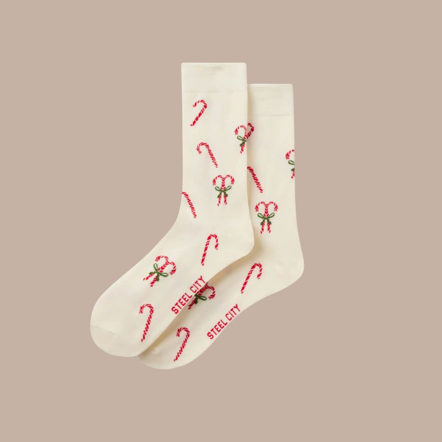 Steel City Candy Cane Socks-Box Builder Item-Steel City-KINSHIP GIFT