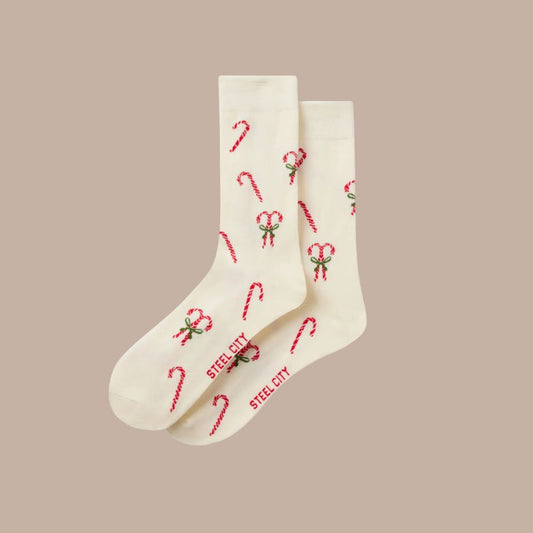Steel City Candy Cane Socks-Box Builder Item-Steel City-KINSHIP GIFT