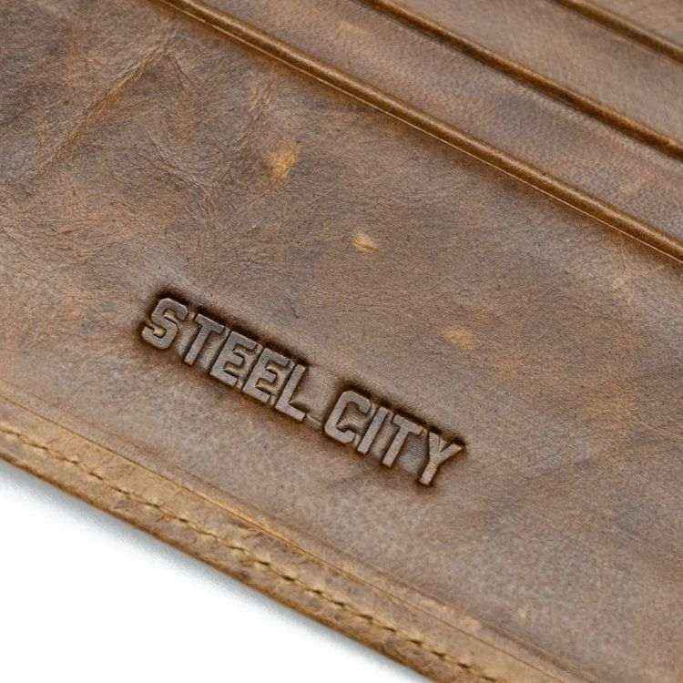 Cowhide Leather Steel City Wallet