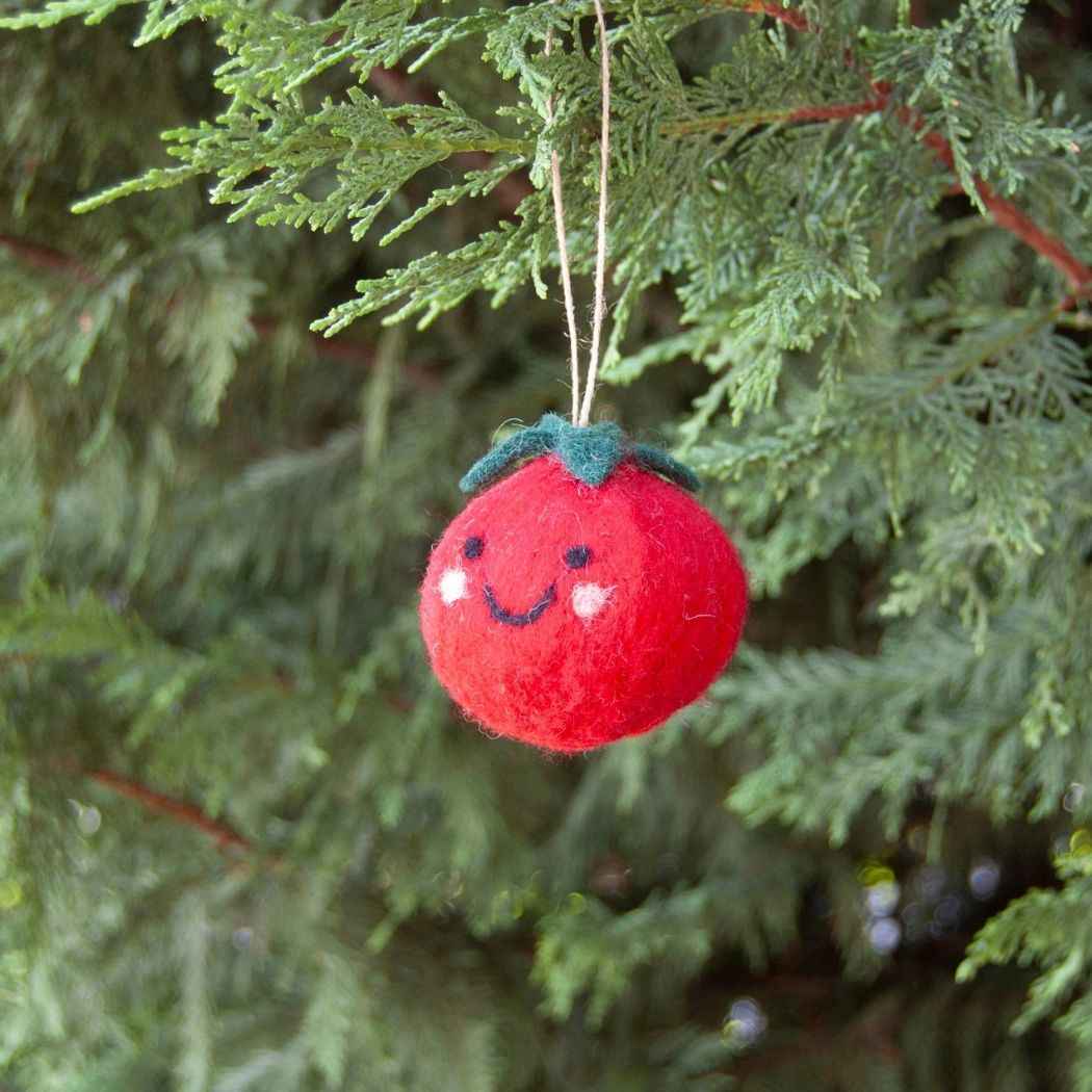 Felt Vegetable Ornaments