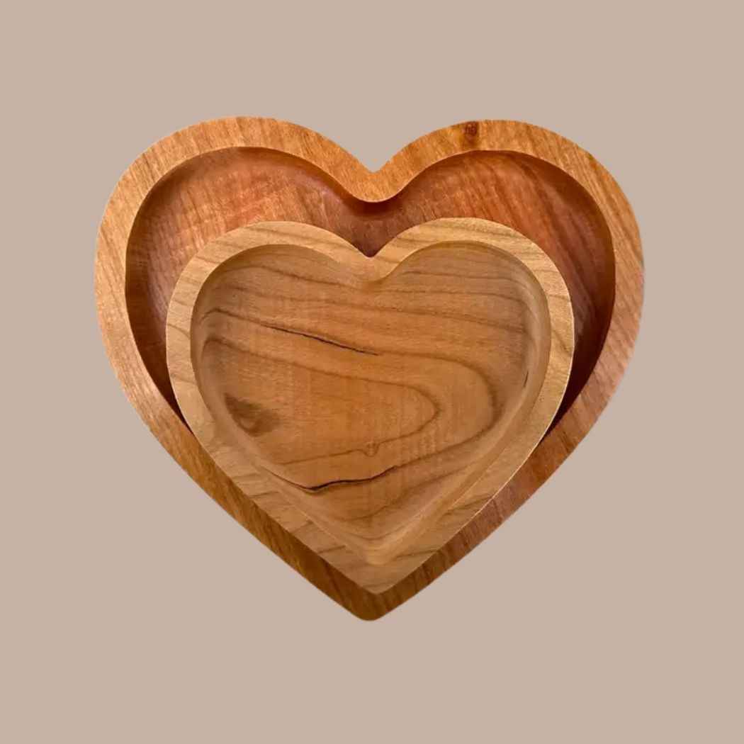 Hardwood Heart Catchall Tray