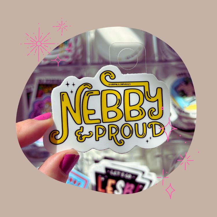 Nebby and Proud Sticker