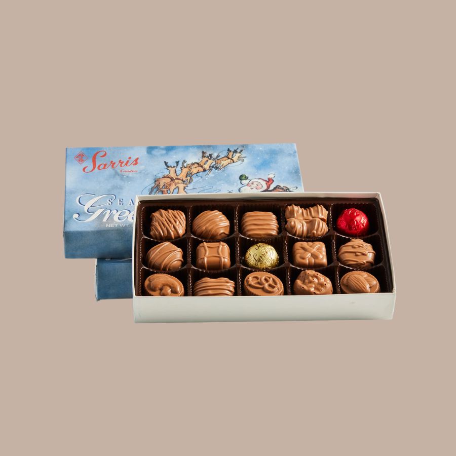 Seasons Greetings Sleigh Box of Chocolates (16pc)