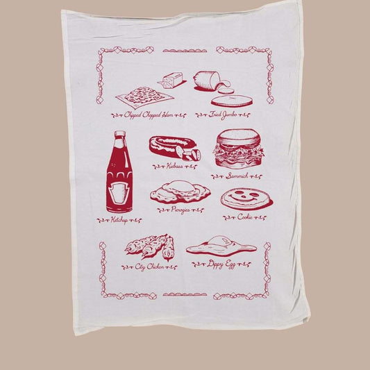Pittsburgh Foods Tea Towel - Celebrate Local Flavors with Every Use-Tea Towel-Commonwealth Press-KINSHIP GIFT