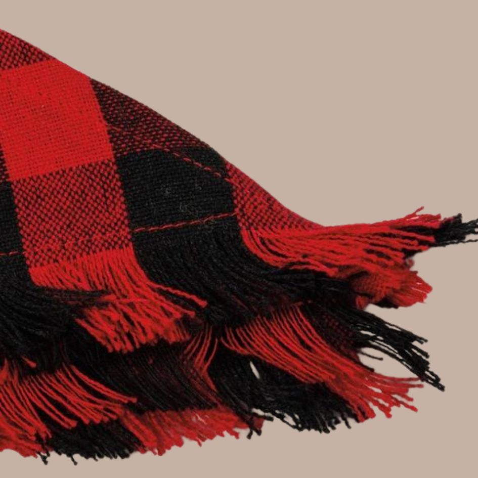 Buffalo Check Medium Pet Bandana Set