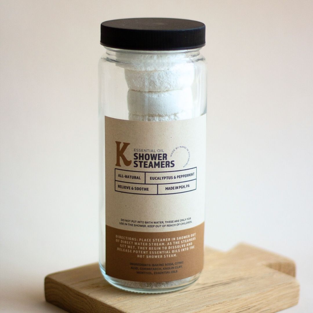 Eucalyptus and Peppermint Shower Steamers - EXTRA LARGE Jar-Box Builder Item-KINSHIP-Bath & Body, Beauty, Bride, housewarming, kinship gift, LDT:GW:RESTRICT, Men, Sympathy, Wellness-