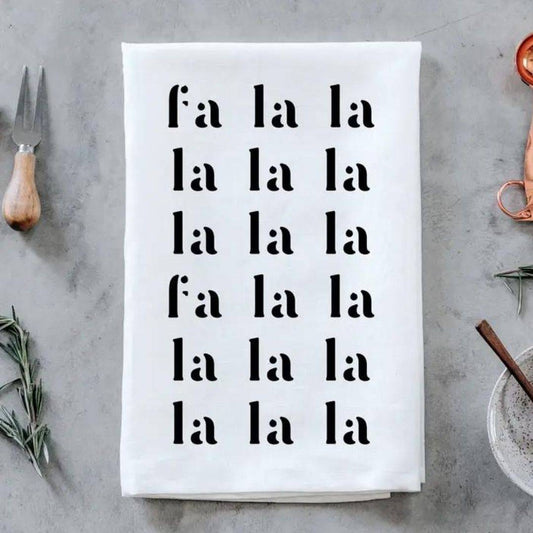 Fa la la la la la Holiday Tea Towel-Box Builder Item-Gladfolk-KINSHIP GIFT