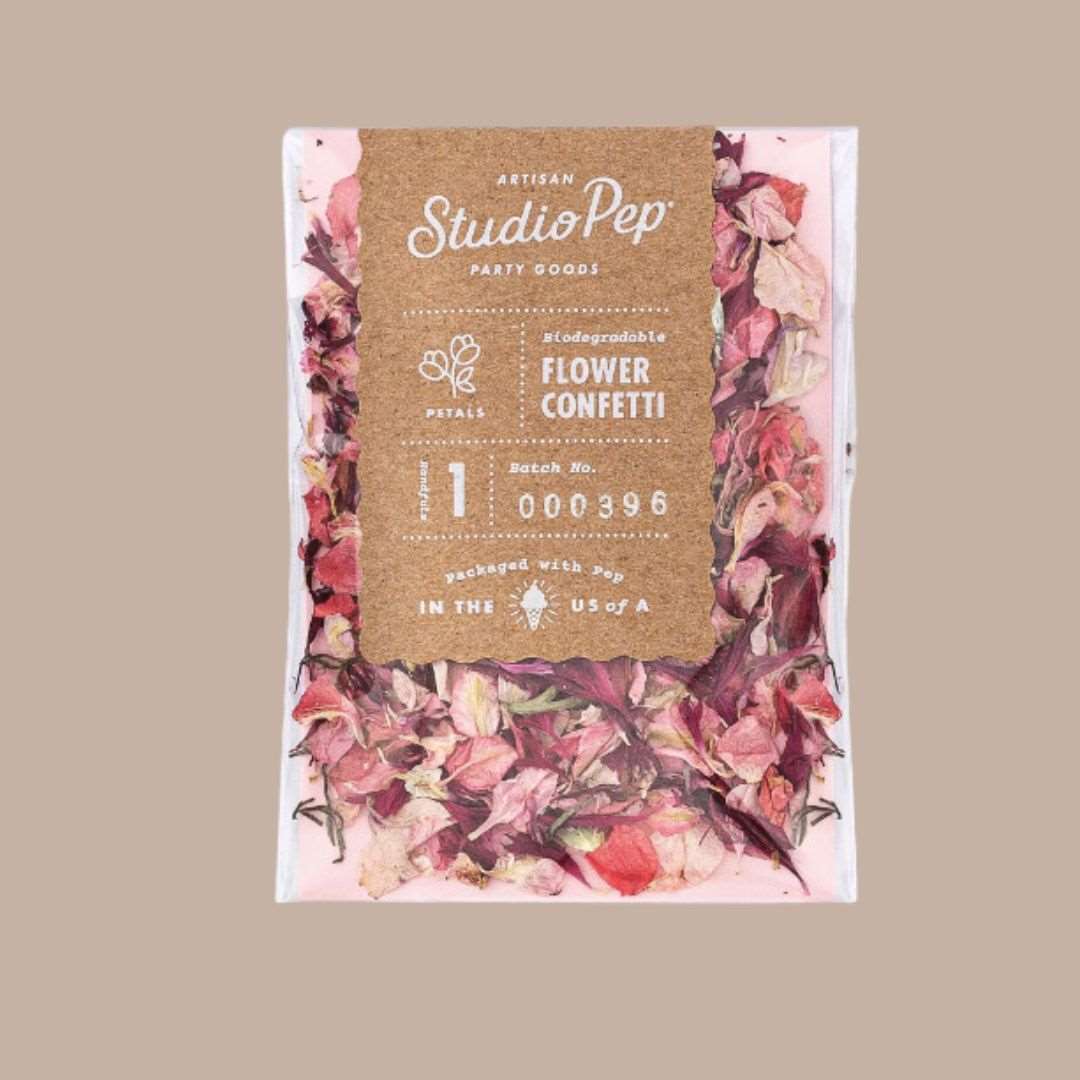 "First Kiss" Pink Flower Petal Confetti