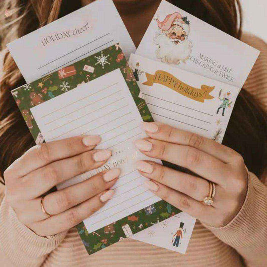 Gingerbread Pattern Notepad - Christmas Stationery