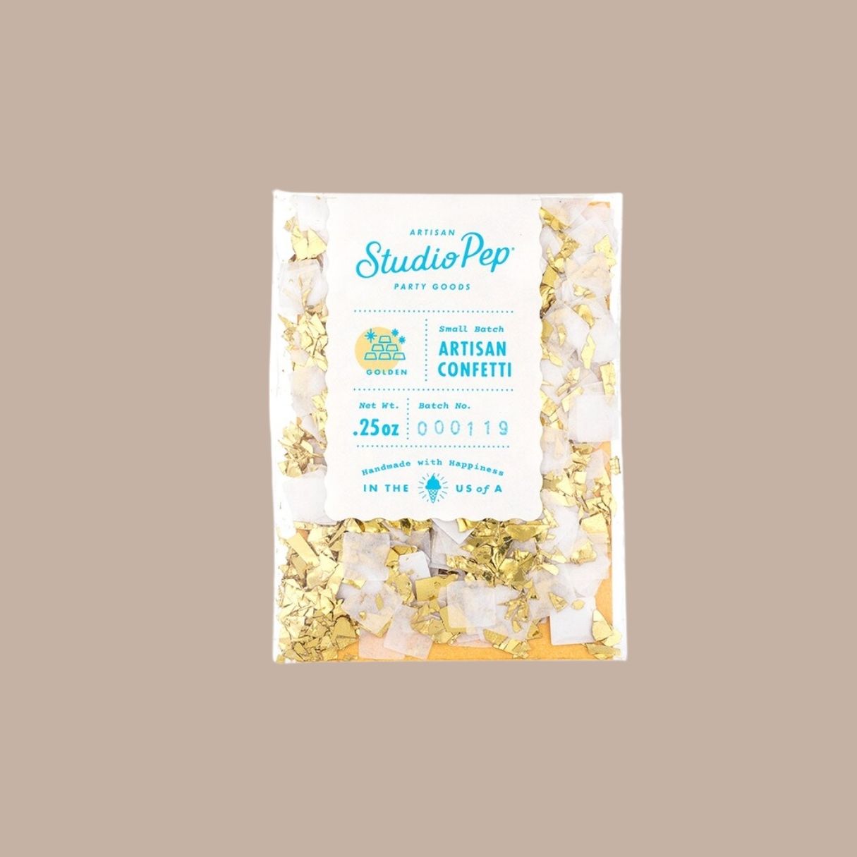 Gold and White Confetti