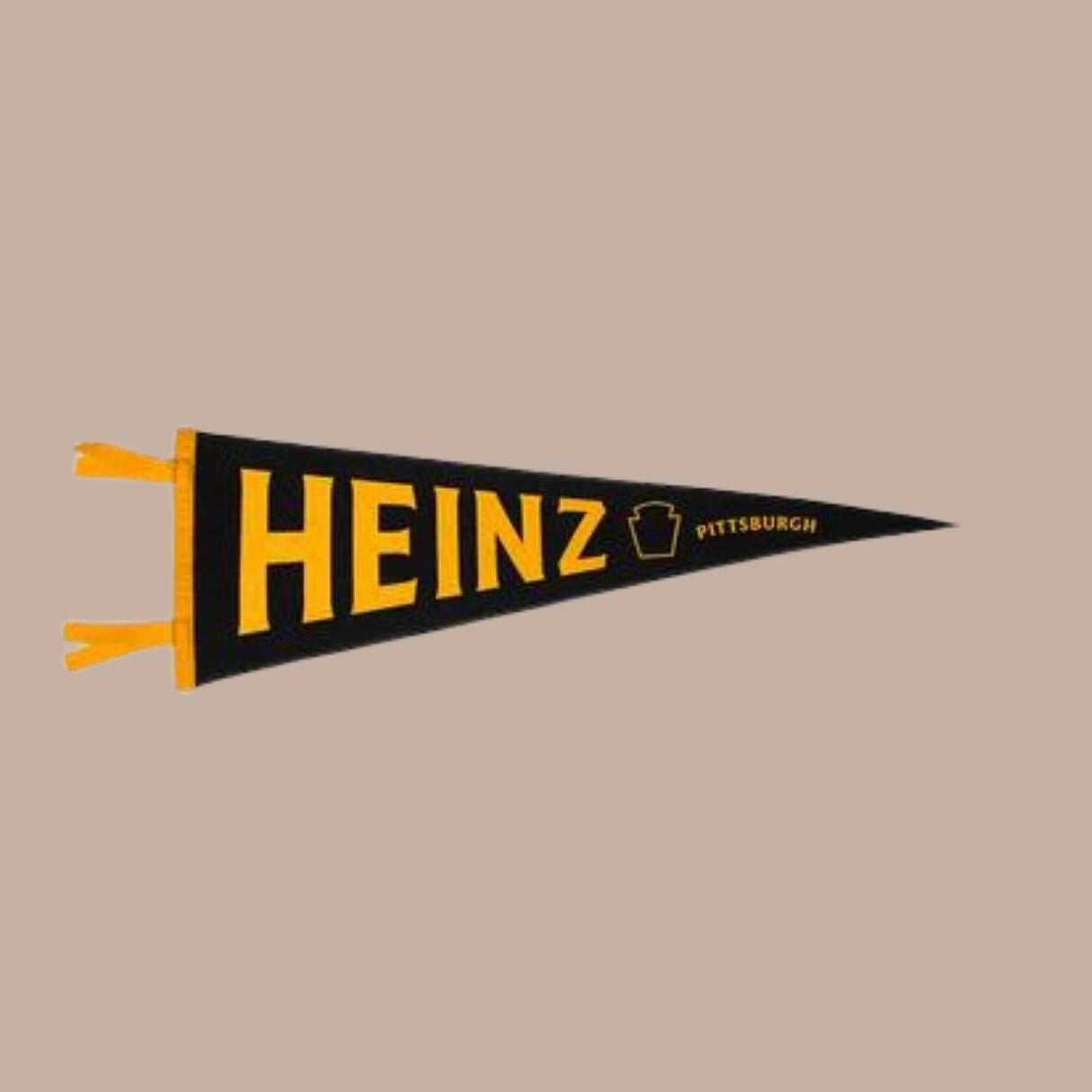 Heinz Black and Gold Pennant Flag