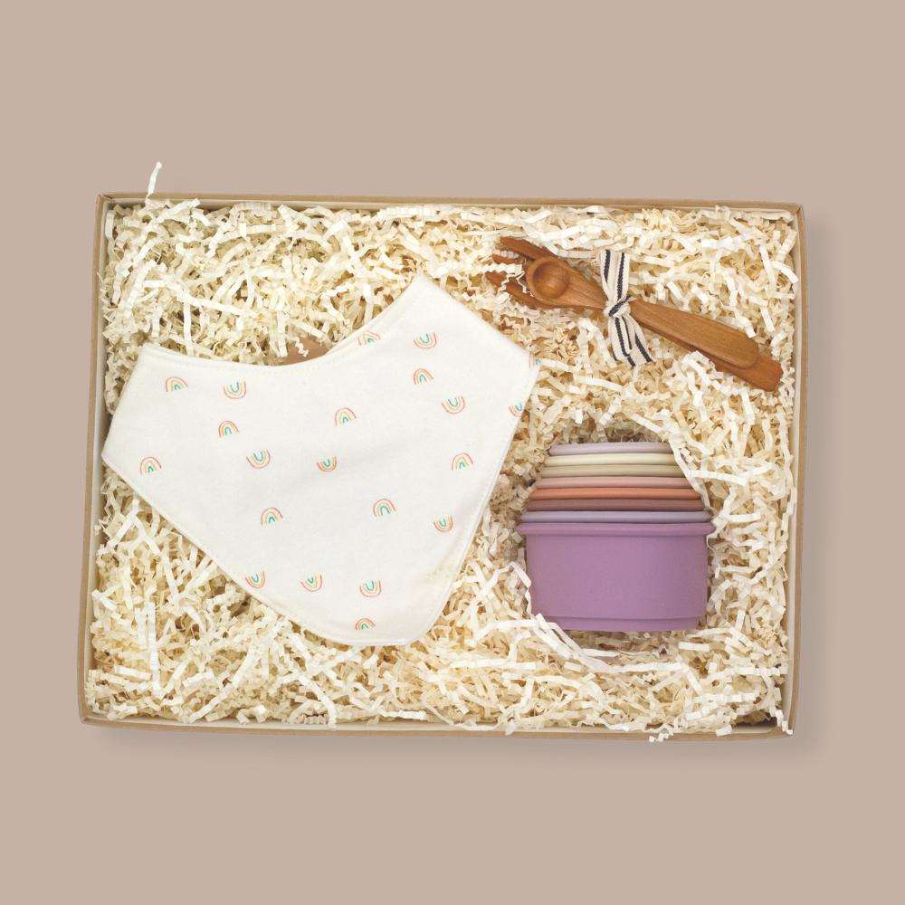 Local Baby Rainbow Essentials Gift Box-Expecting/New Baby Gift Box-KINSHIP GIFT-baby toys gift, bosses gift, corporate gift, corporate gifts pittsburgh, corporate holiday gift, eco-friendly gift, employee gift, expecting gift, housewarming, housewarming gift, Kinship Corporate Gifting, Kinship gift box, locally made products, locally sourced gift, new baby gift box, Pittsburgh brands, pittsburgh business gift, toddler gift box-KINSHIP GIFT