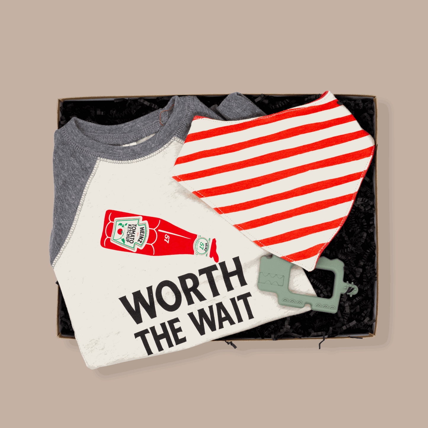 Local New Baby Heinz "Worth the Wait" Gift Box-Expecting/New Baby Gift Box-KINSHIP GIFT-client gift, corporate gift, employee gift, housewarming gift, Kinship Corporate Gifting, Kinship gift box, local birthday gift, local business gift, new in tahn pittsburgh gift, new to pittsburgh gift, pittsburgh gift box, Pittsburgh Kinship, pittsburgh themed gift-KINSHIP GIFT