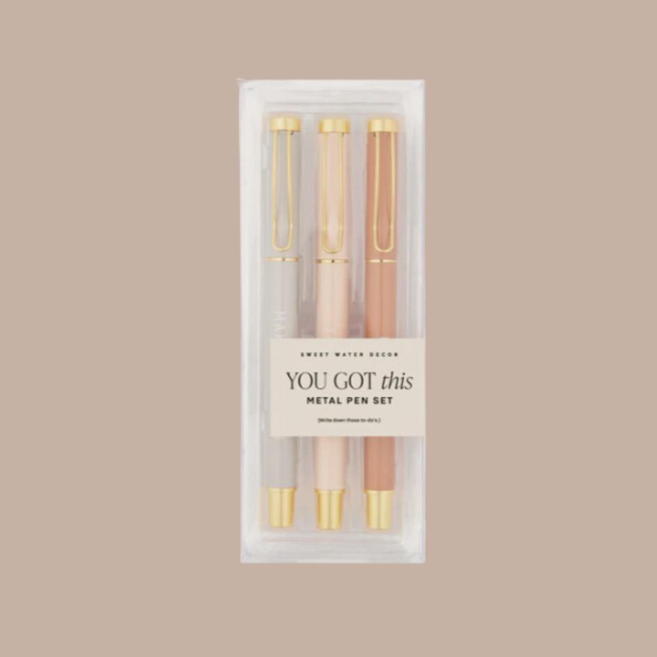 Metal Pen Set of 3 Pens