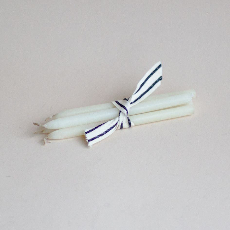 Set of 4 Pure Beeswax Birthday Candles
