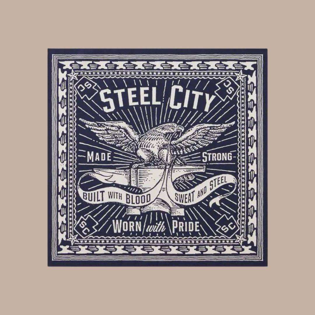 Steel City Made Strong Bandana (Blue)