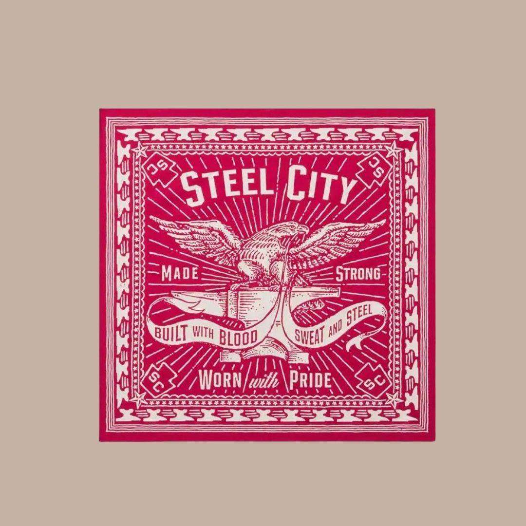 Steel City Made Strong Bandana (Red)