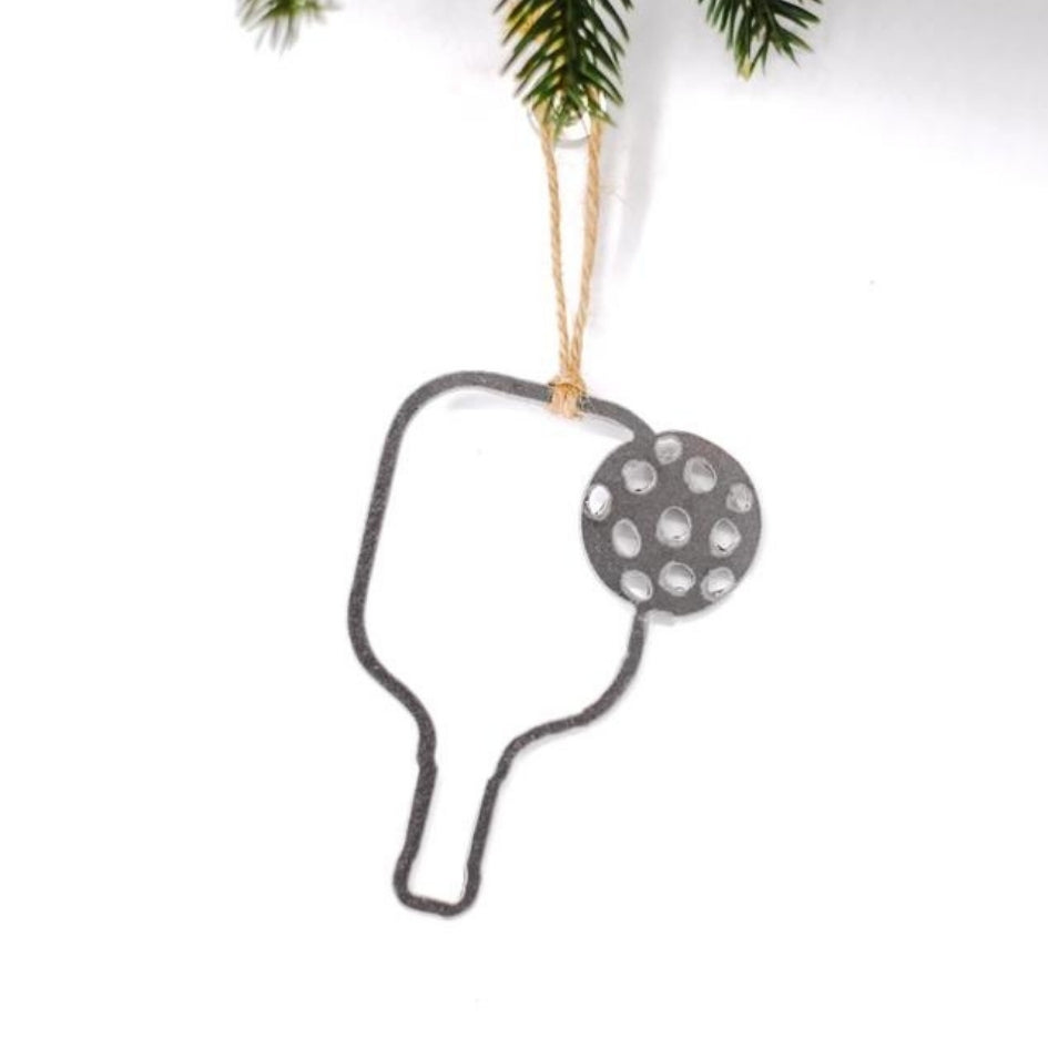 Steel Pickleball Ornament