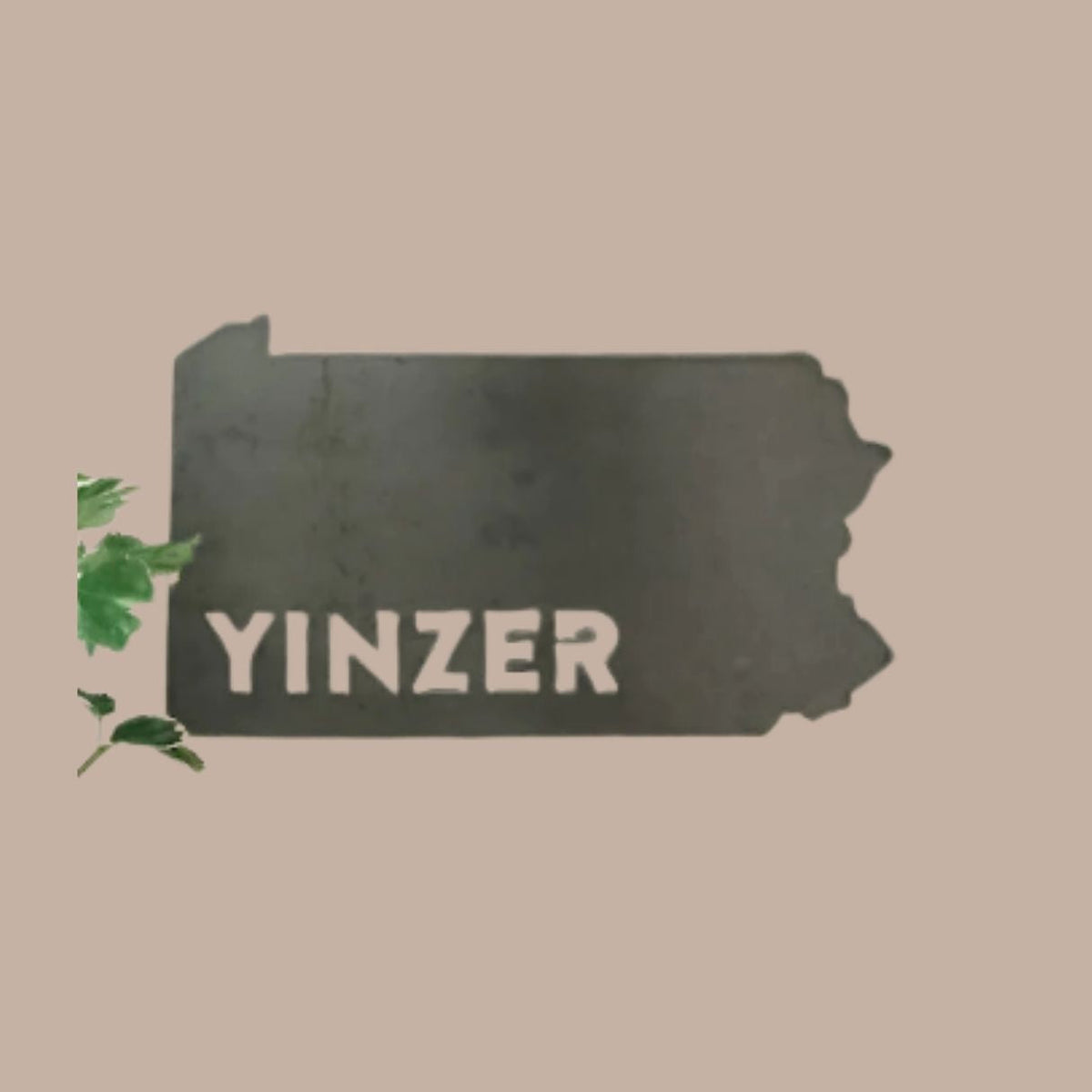 Steel Wall Sign - PA State with YINZER