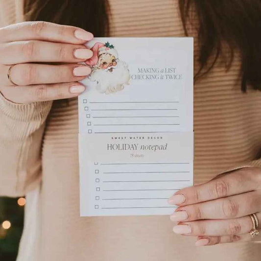 Vintage Santa Notepad - Christmas Stationery