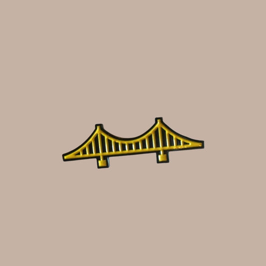 Yellow Bridge Pin-Box Builder Item-Commonwealth Press-Black & Gold, black & Yellow, Commonwealth Press, housewarming, LDT:GW:RESTRICT, Men, pittsburgh, pittsburgh brands, yellow, yinz, yinzer-