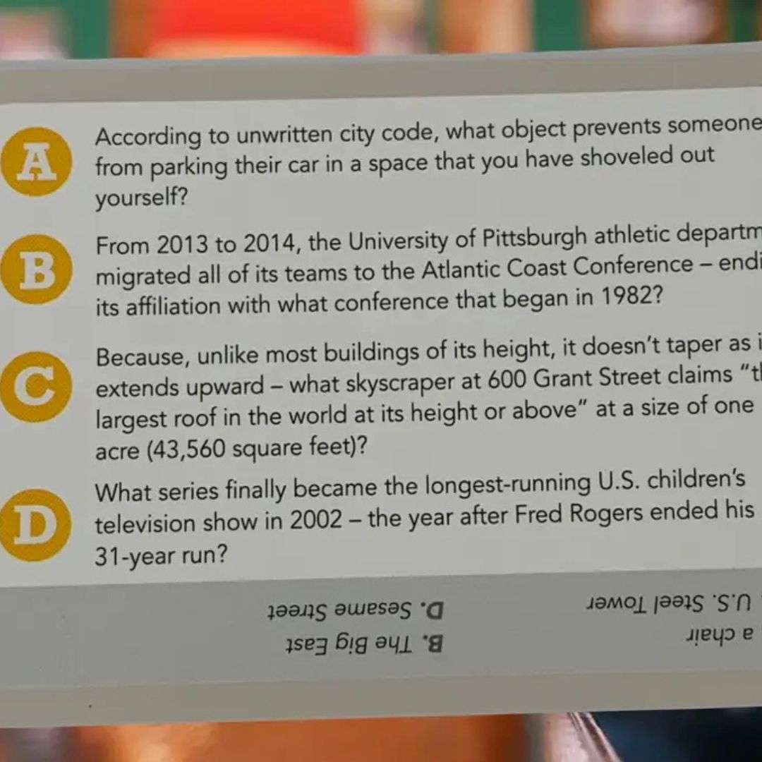 You Gotta Know Pittsburgh Hometown - Trivia Game-Box Builder Item-You Gotta Know Games-KINSHIP GIFT