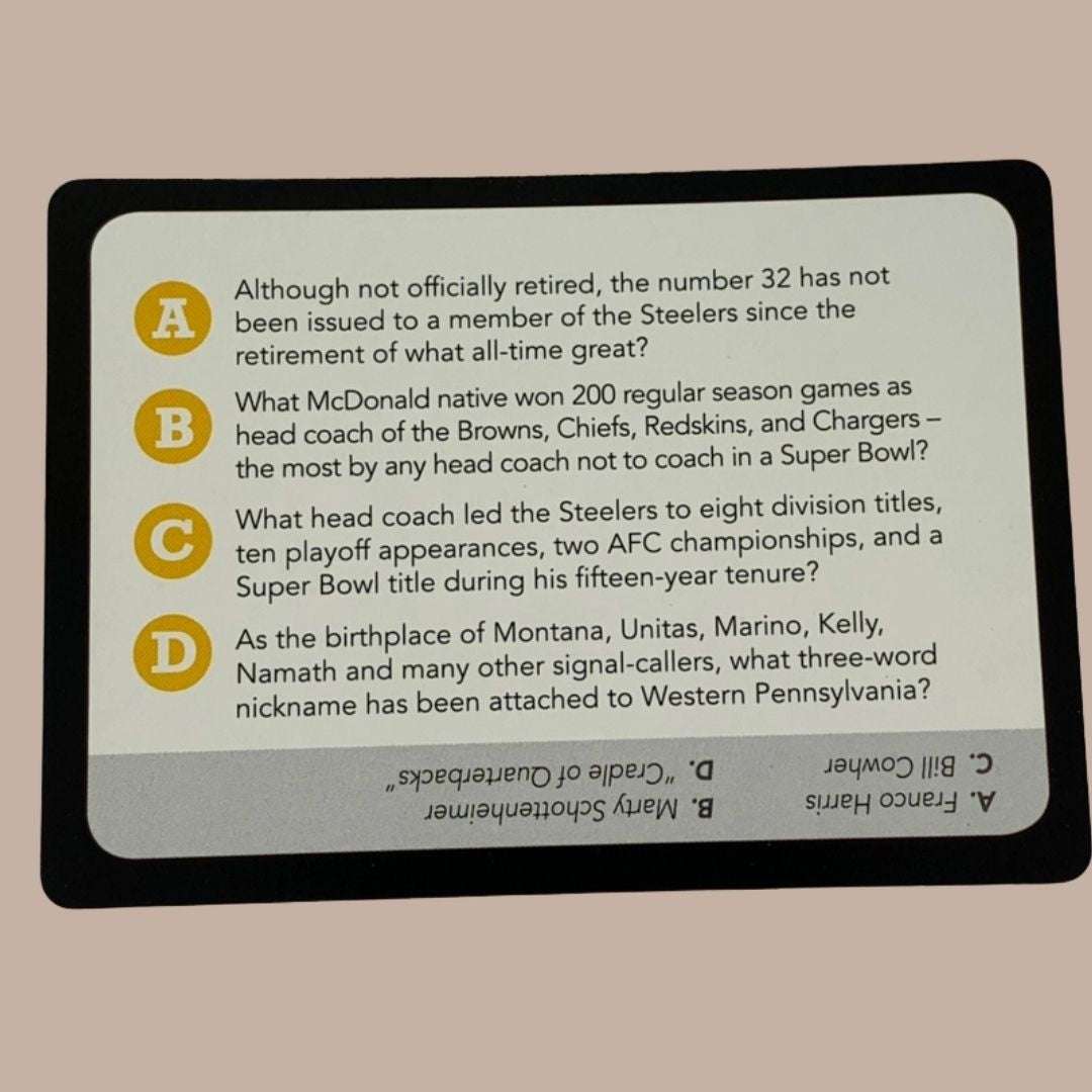 You Gotta Know Pittsburgh - Sports Trivia Game