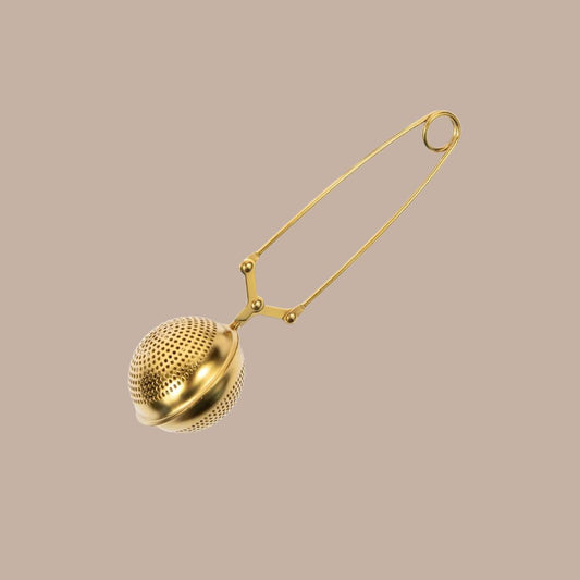 Gold Stainless Steel Tea Strainer Tool