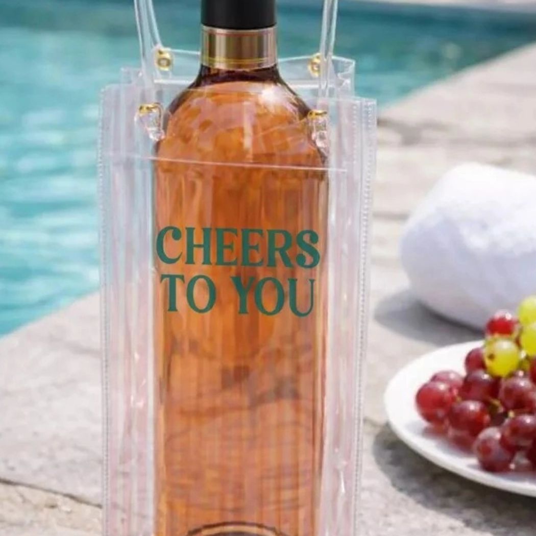 Cheers To You Clear Wine Bag