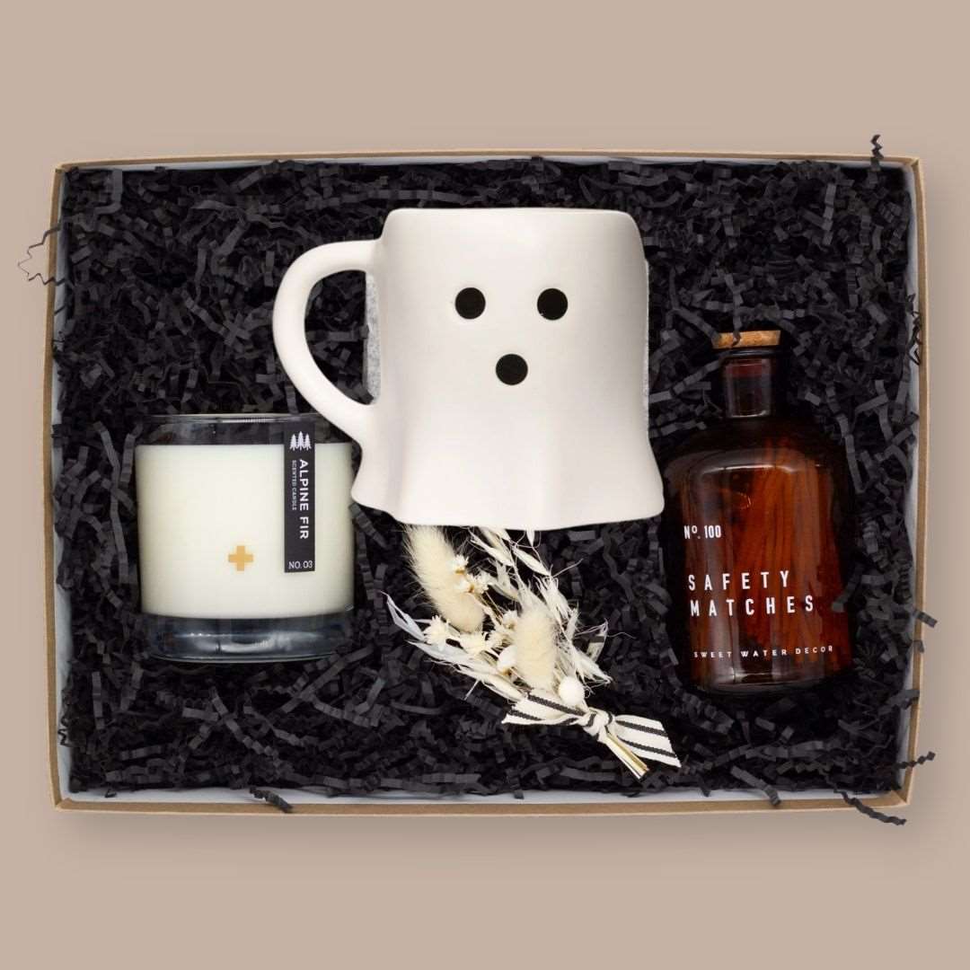 Local Fall Favorites Gift Boxes-KINSHIP GIFT-Sweet Water Decor Ghost Mug-KINSHIP GIFT