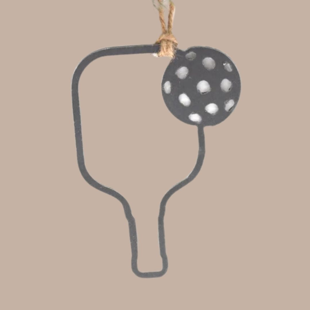 Steel Pickleball Ornament