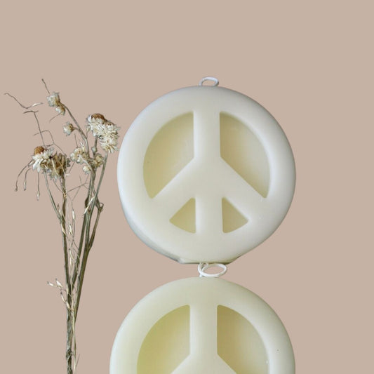 Peace Sign Candle - Wicksburgh - Box Builder Item - KINSHIP GIFT - Bride, brides gift, bridesmaid, Desk Essentials, housewarming, LDT:GW:RESTRICT, peace sign, Wicksburgh - Pittsburgh - gift - boxes - gift - baskets - corporate - gifts - holiday - gifts