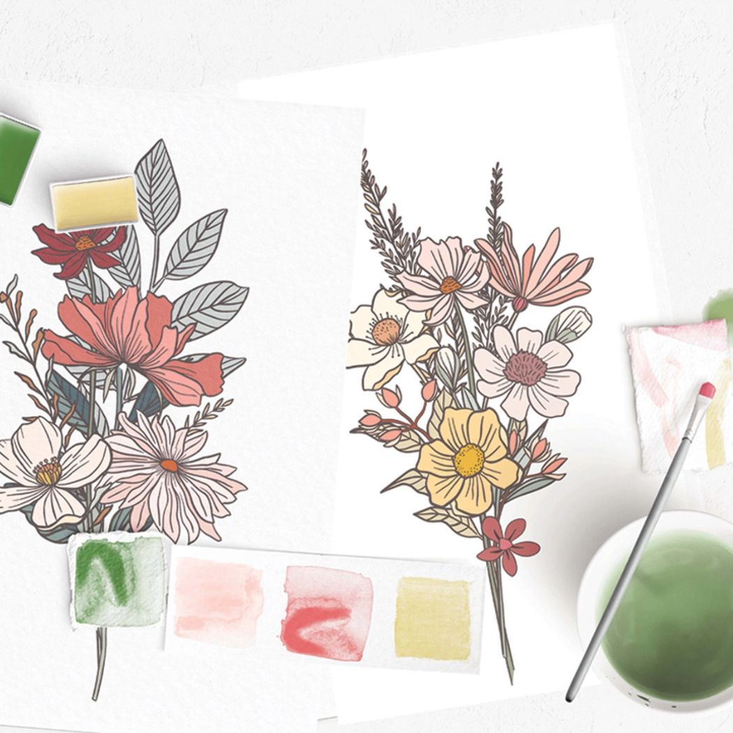 Wildflower Meadow Watercolor Painting Kit - KINSHIP GIFT