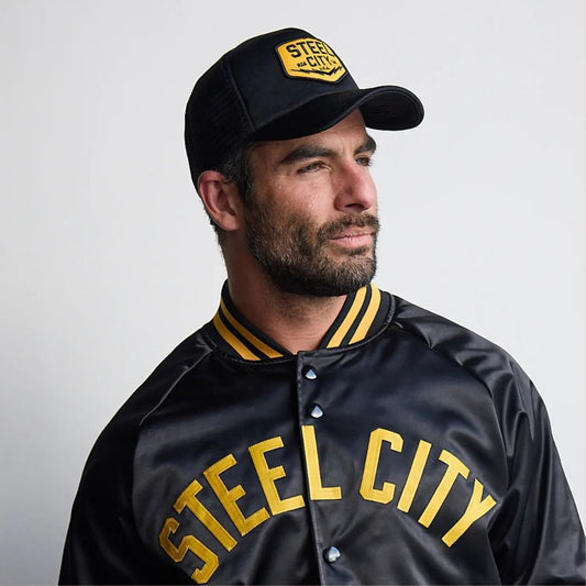 Steel City Black Bolts Patch Trucker Hat