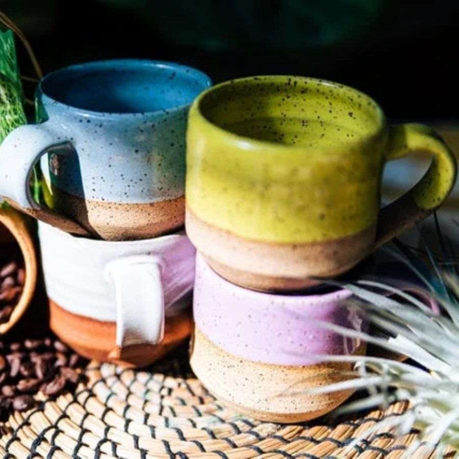 Celadon/Light Blue Cappuccino Mug