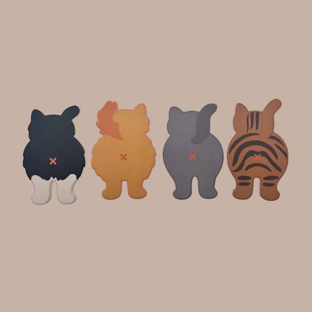 Cat Bum Coasters