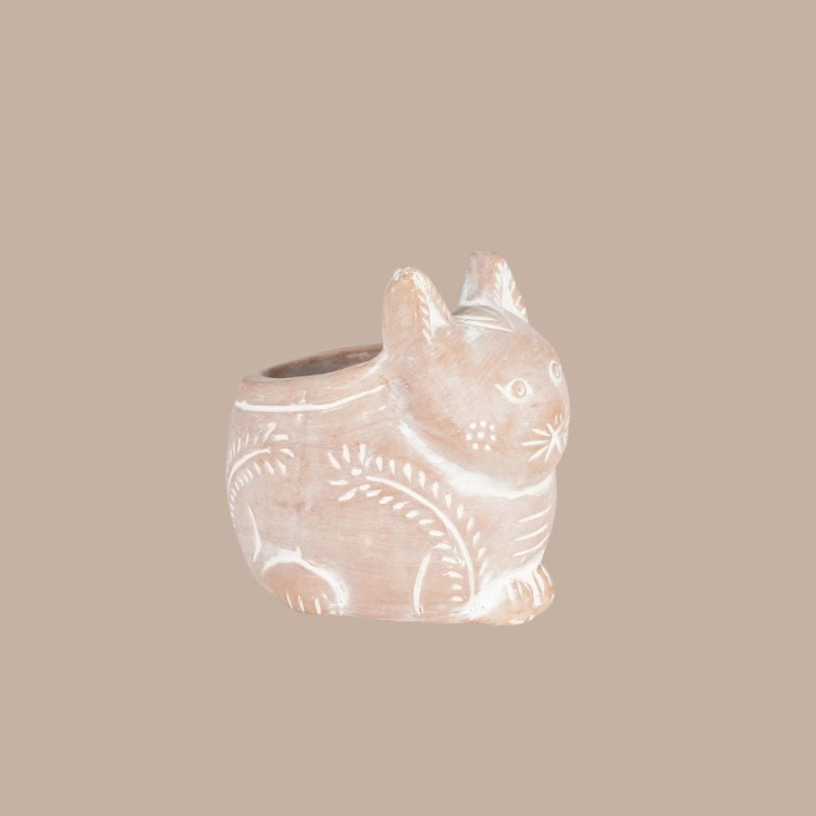Petite Crouching Cat Planter