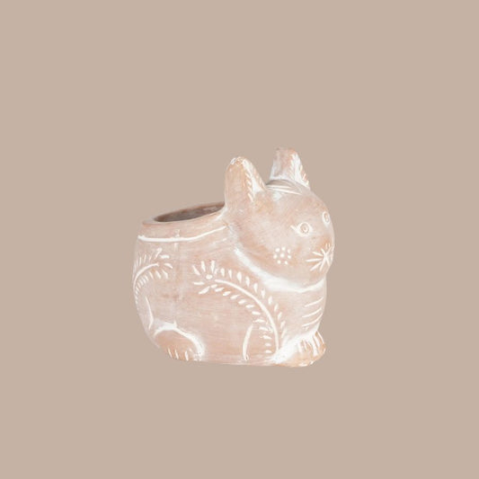 Petite Crouching Cat Planter