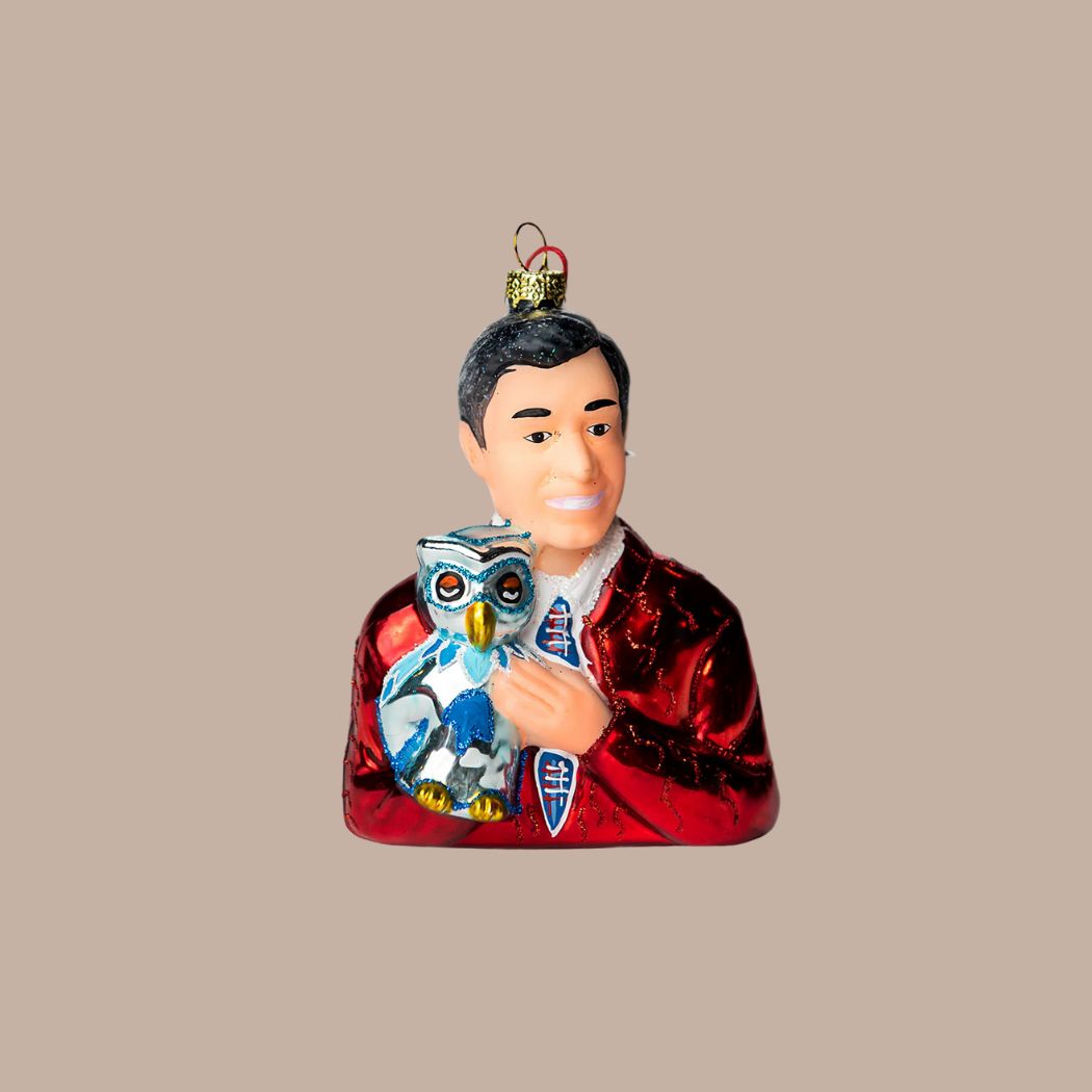 Mister Rogers Glass Ornament