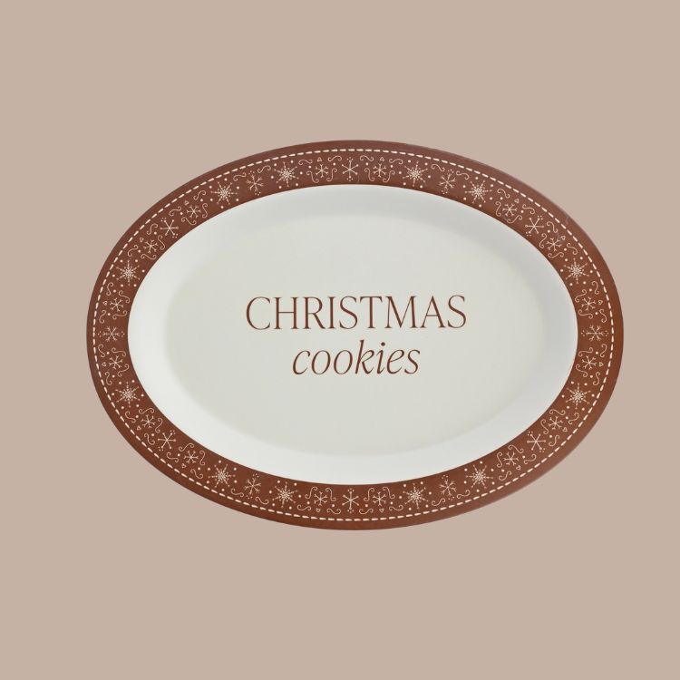 Gingerbread Oval Cookie Tray