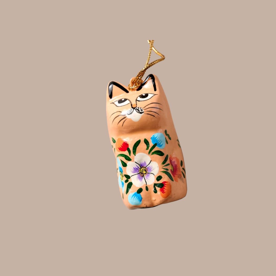 Paper Mache Cat Ornament