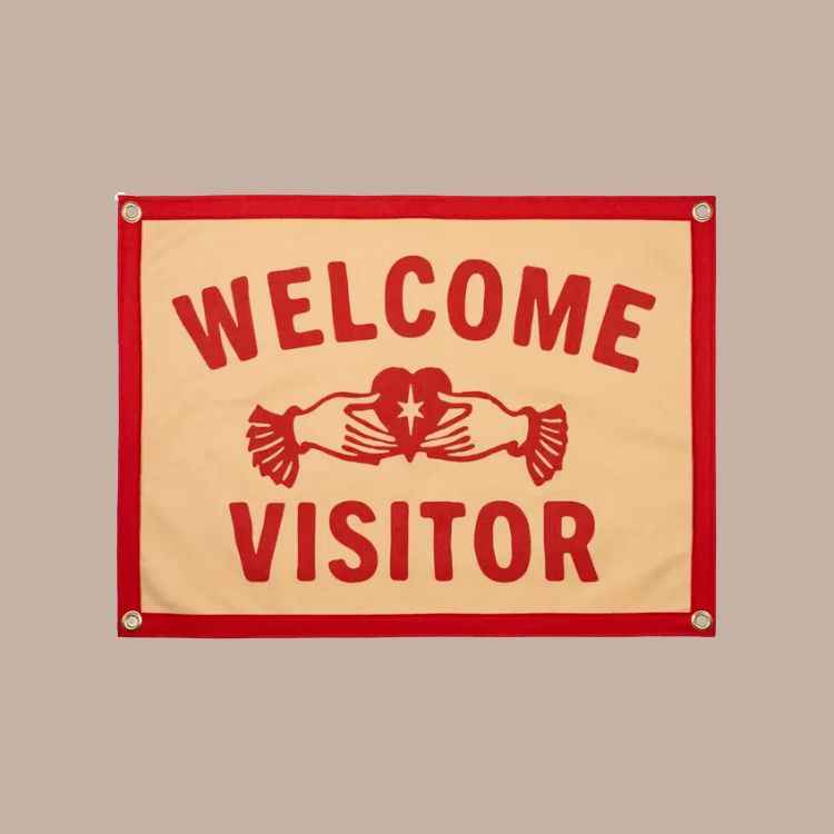 Welcome Visitor Camp Flag
