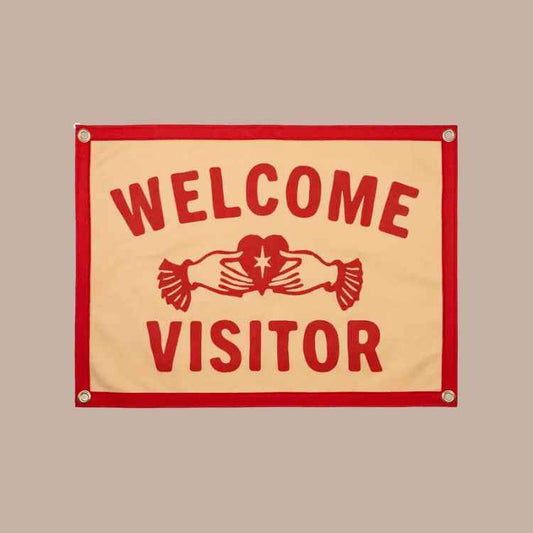 Welcome Visitor Camp Flag