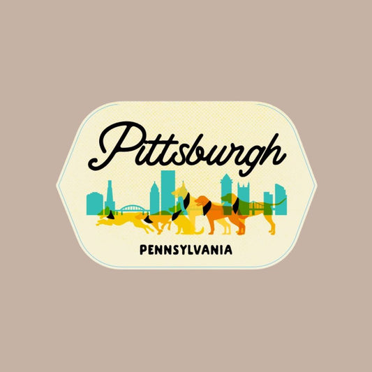 Pittsburgh City Shades Dog Sticker (Large)