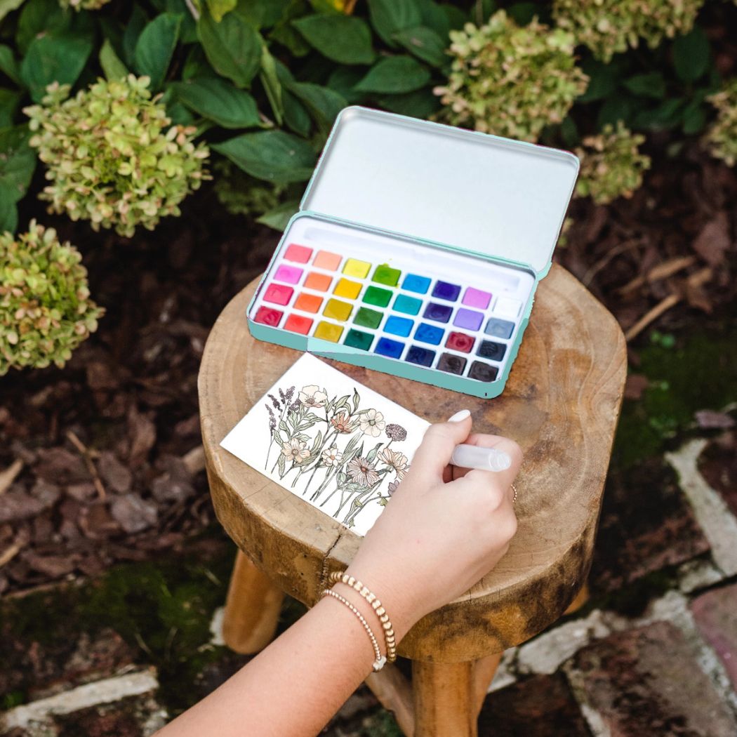 Wildflower Meadow Watercolor Painting Kit - KINSHIP GIFT