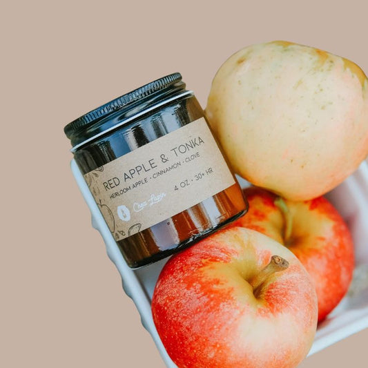 Red Apple and Tonka 4oz Mini Soy Candle