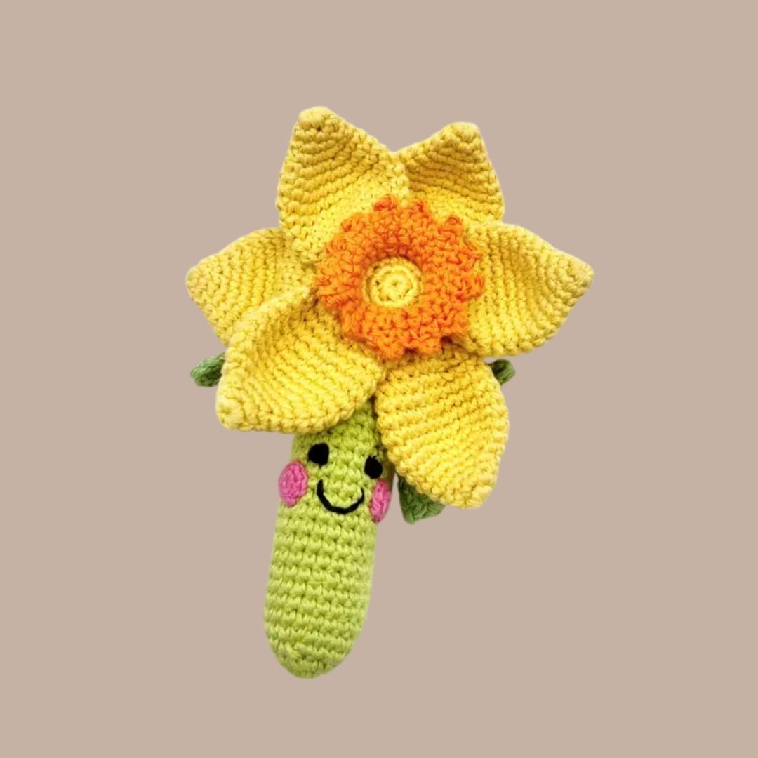 Spring Daffodil Flower Rattle-Box Builder Item-Pebble-KINSHIP GIFT